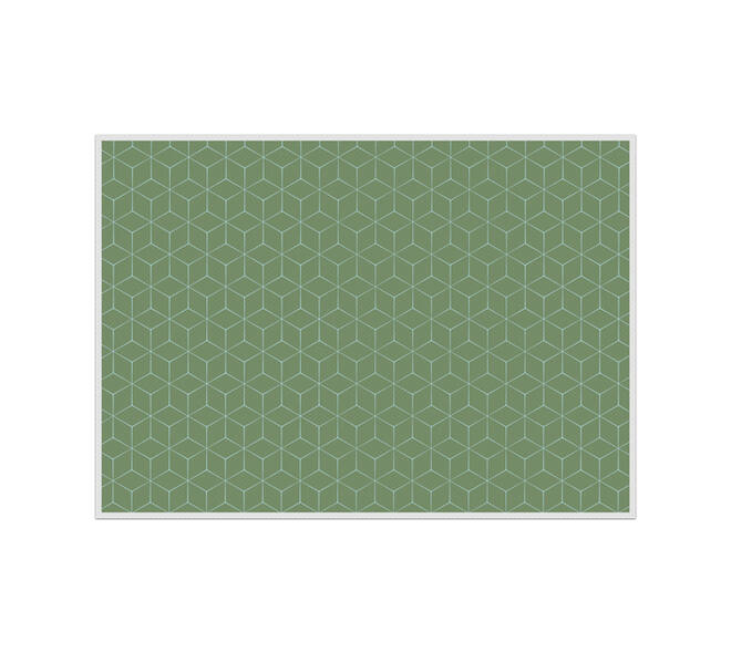 Placemat IEZZY hexagon groen 6 stuks
