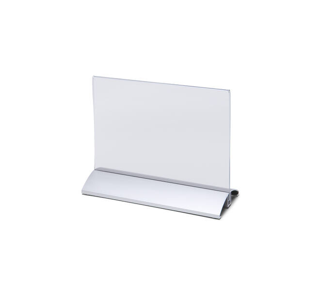 Menukaarthouder IEZZY liggend A5 aluminium voet