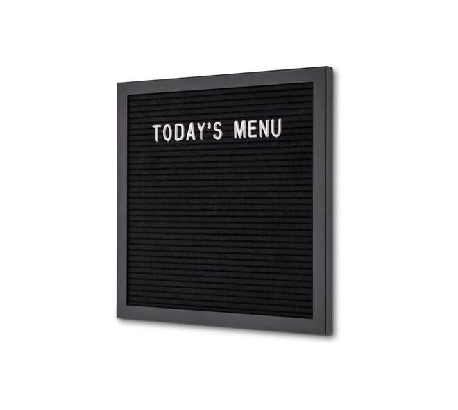 Letterbord IEZZY 30x30cm zwart hout