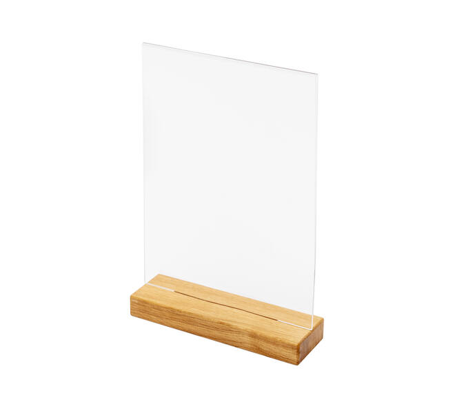 Menukaarthouder IEZZY T tafeldisplay A4 hout
