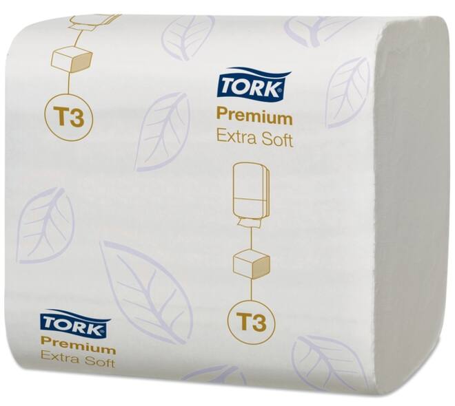 Toiletpapier Tork T3 Premium gevouwen 2-laags 110x190mm wit 114276