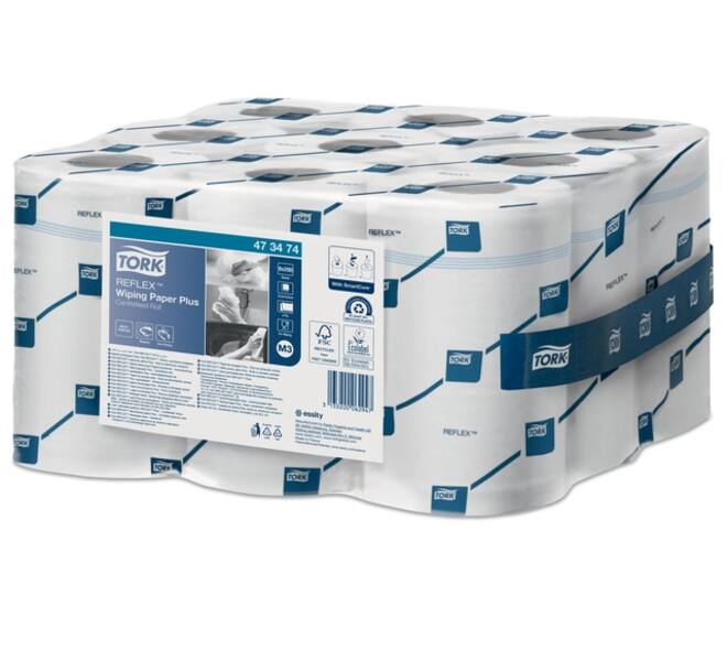 Poetspapier Tork M3 Reflex Plus Advanced 2-laags 200 vel wit 473474