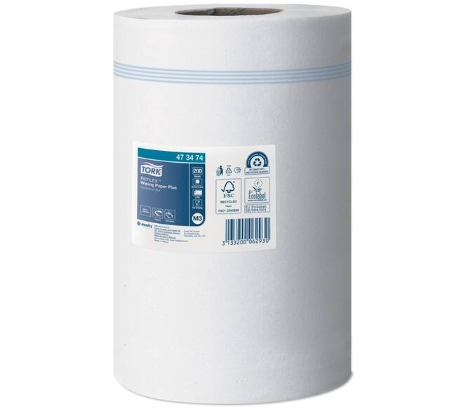 Poetspapier Tork M3 Reflex Plus Advanced 2-laags 200 vel wit 473474