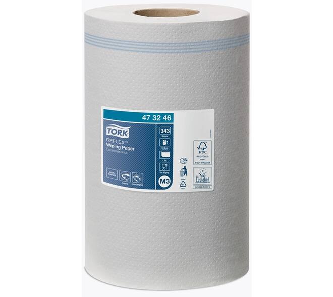 Poetspapier Tork M3 Reflex Advanced 1-laags 343 vel wit 473246