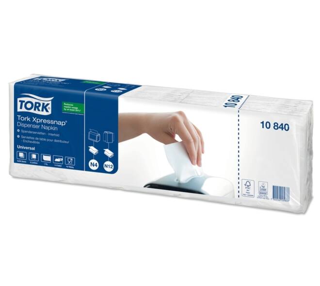 Servet Tork N4 Xpressnap Universal 1/4 vouw 1-laags 213x330mm 1125 vel wit 10840