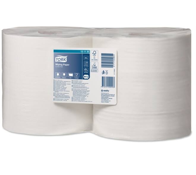 Poetspapier Tork W2 Advanced 1-laags 1150 vel wit 131135