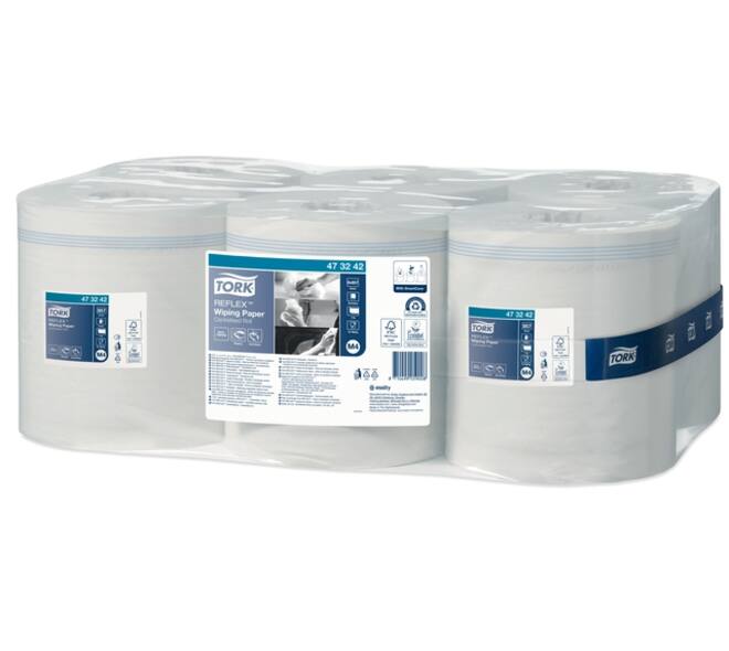 Poetspapier Tork M4 Reflex Advanced 1-laags 857 vel wit 473242