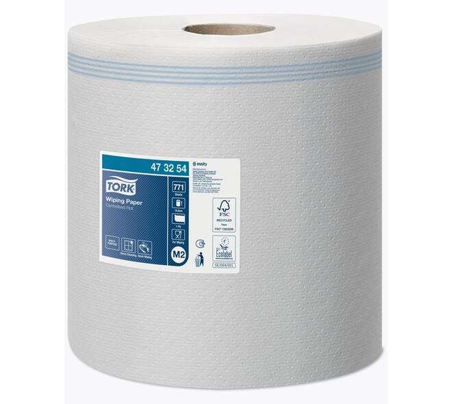 Poetspapier Tork M2 Advanced 1-laags 270m wit 473254