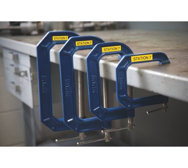 Labeltape Dymo XTL multifunctioneel 19mm zwart op wit