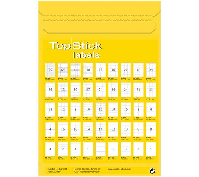 Etiket TopStick 8773 99.1x57mm wit 1000 stuks