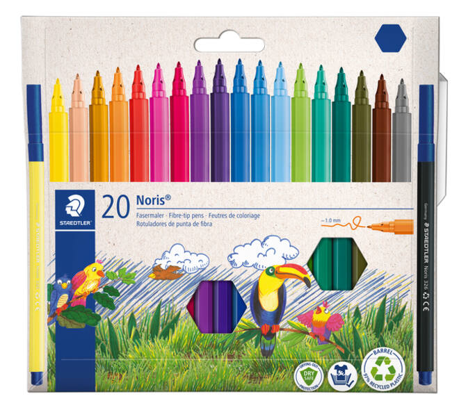 Kleurstift Staedtler Noris 326 kartonnen etui 20 kleuren