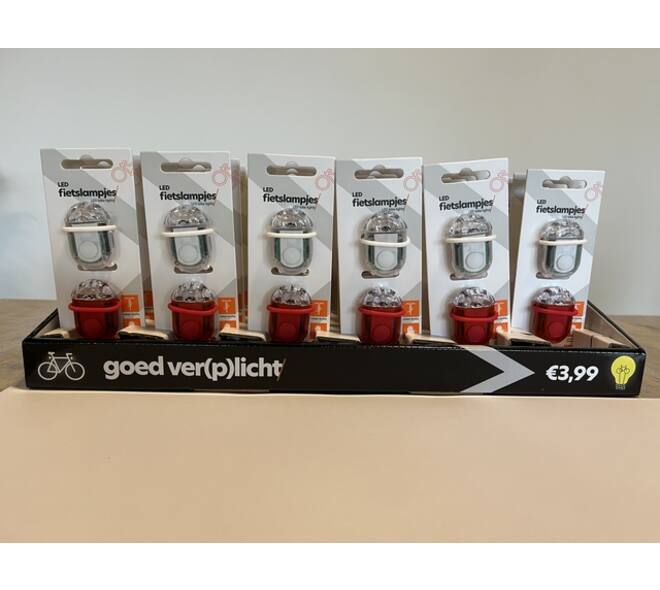Fietslampje voor en achter