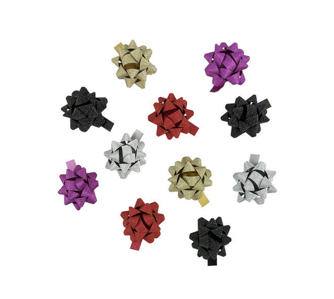 Rozetten Haza 50mm glitter assorti