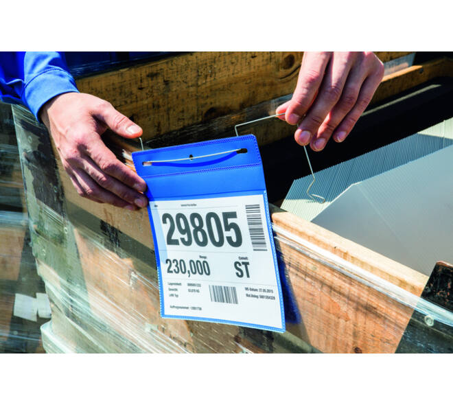 Documenthoes Durable A4 met ophangbeugel liggend blauw 50 stuks