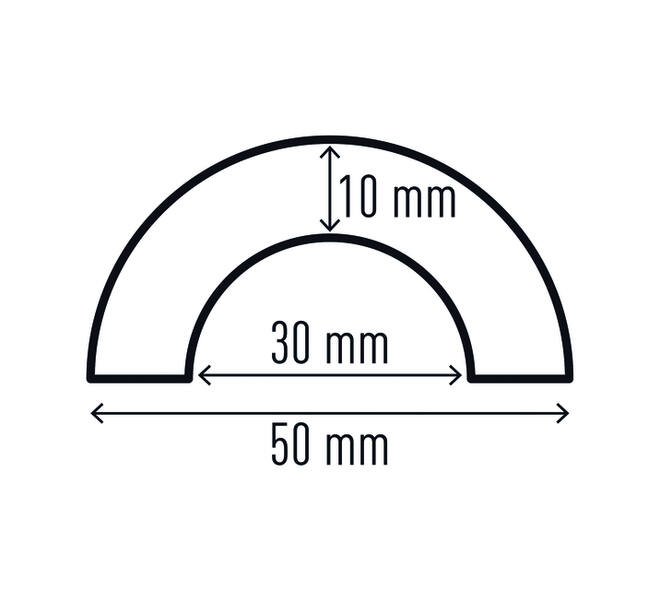 Beschermingsprofiel Durable P30 buis 1m geel zwart