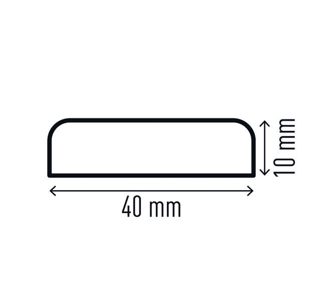 Beschermingsprofiel Durable S10 recht 1m geel zwart