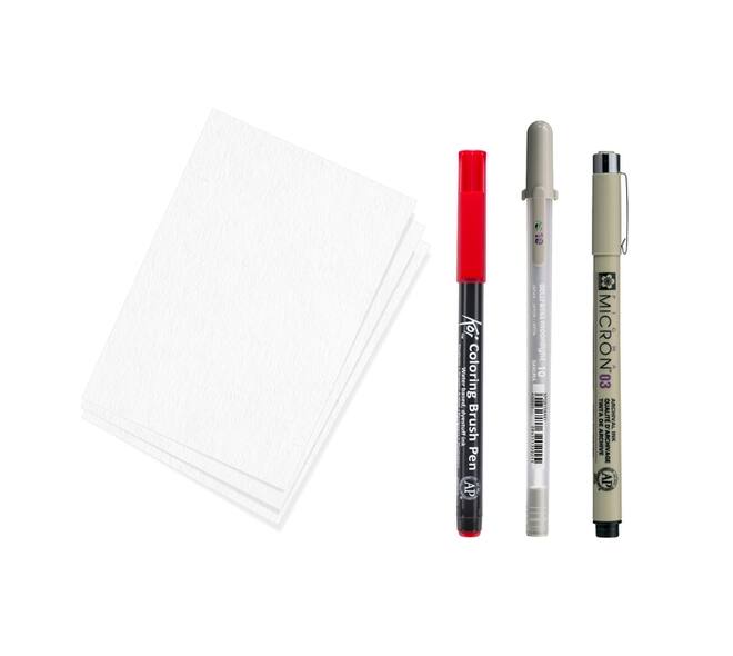 Tekenset Sakura Creative Kit Samurai 6 stuks
