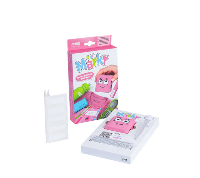 Textielstempel Colop Marky personaliseerbaar roze
