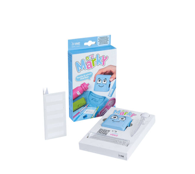 Textielstempel Colop Marky personaliseerbaar blauw