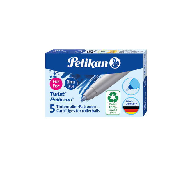 Rollerpenvulling Pelikan ECO KM/5 blauw 0,3mm