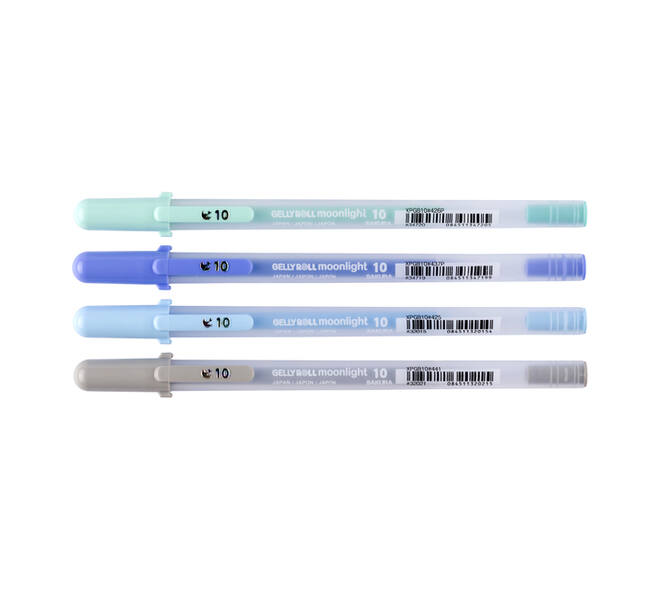 Gelschrijver Sakura Gelly Roll Moonlight 10 aurora set à 4 kleuren