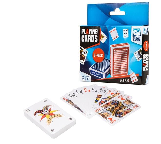 Speelkaarten Clown set van 2