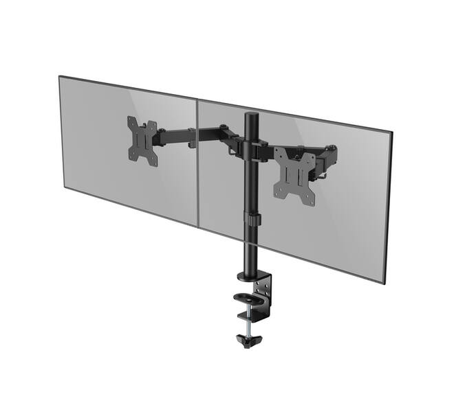 Monitorarm Quantore 2 schermen 17-27 inch zwart