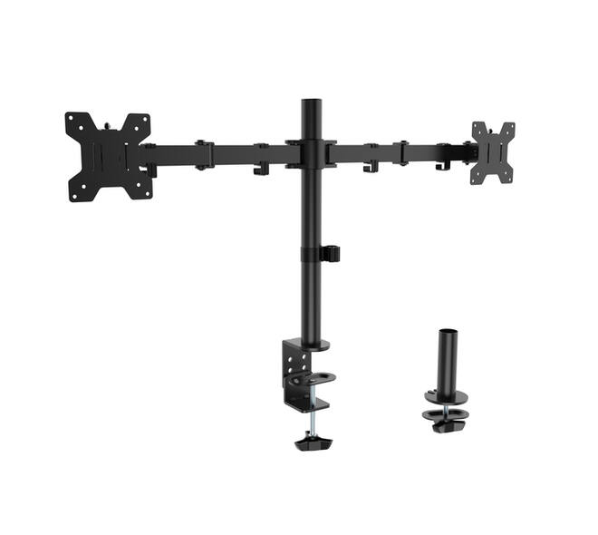 Monitorarm Quantore 2 schermen 17-27 inch zwart