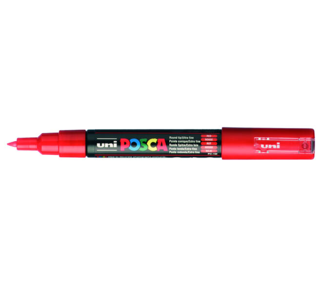 Paintmarker Uni POSCA PC1MC extra fijn rood