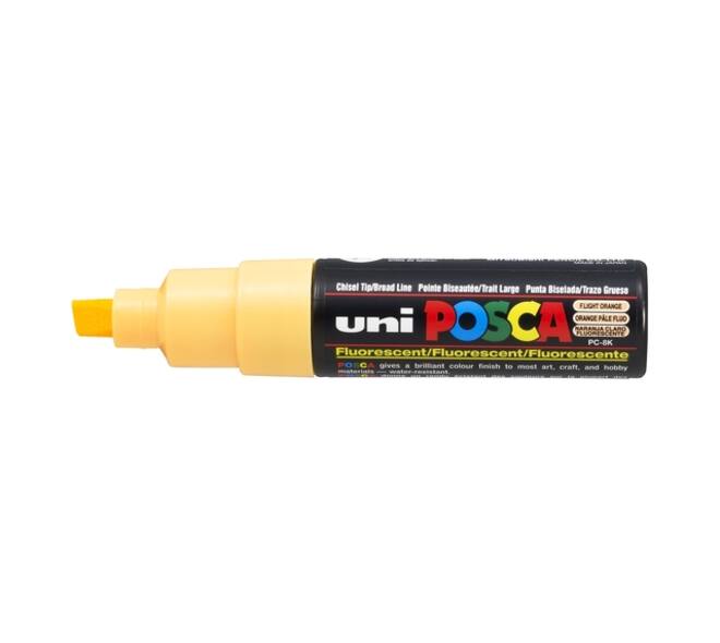 Paintmarker Uni POSCA PC8K breed schuin fluor lichtoranje