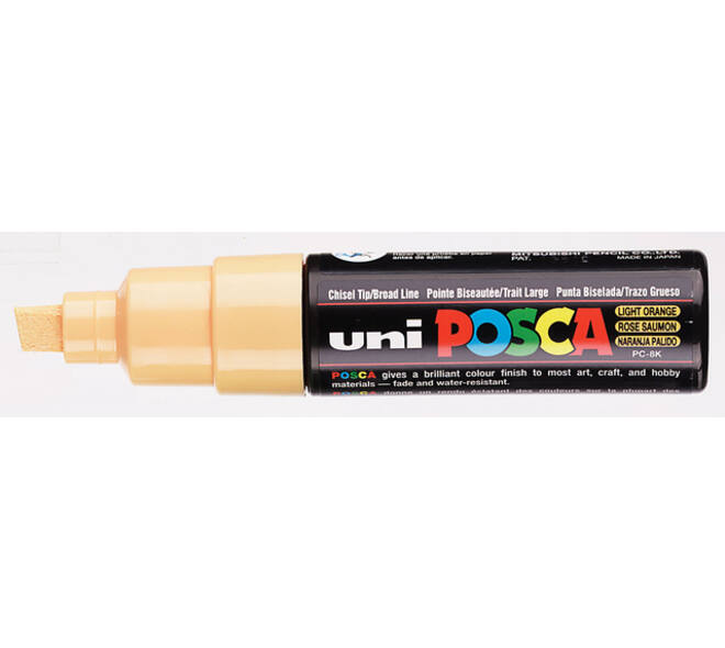 Paintmarker Uni POSCA PC8K breed schuin zalmroze