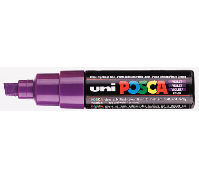 Paintmarker Uni POSCA PC8K breed schuin paars