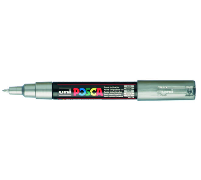 Paintmarker Uni POSCA PC1MC extra fijn zilver