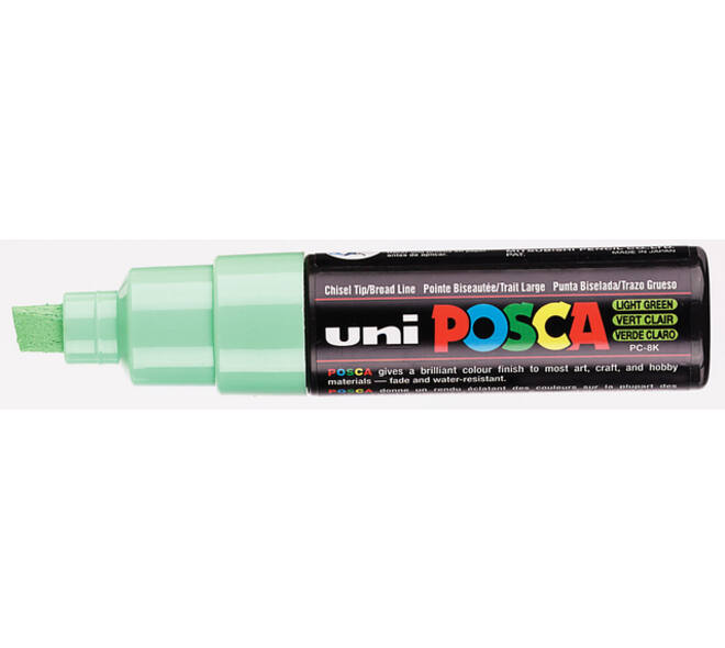 Paintmarker Uni POSCA PC8K breed schuin lichtgroen