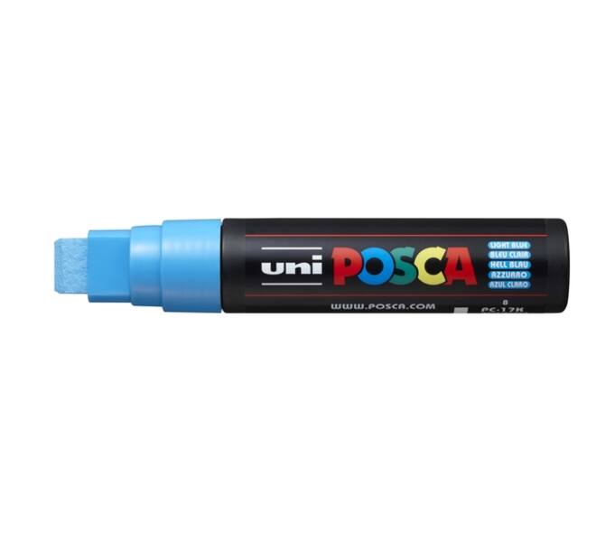 Paintmarker Uni POSCA PC17K extra breed rechthoek lichtblauw