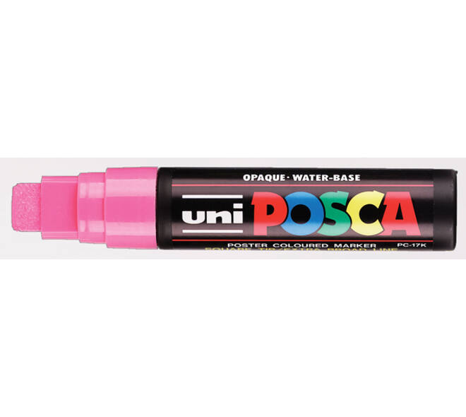 Paintmarker Uni POSCA PC17K extra breed rechthoek roze
