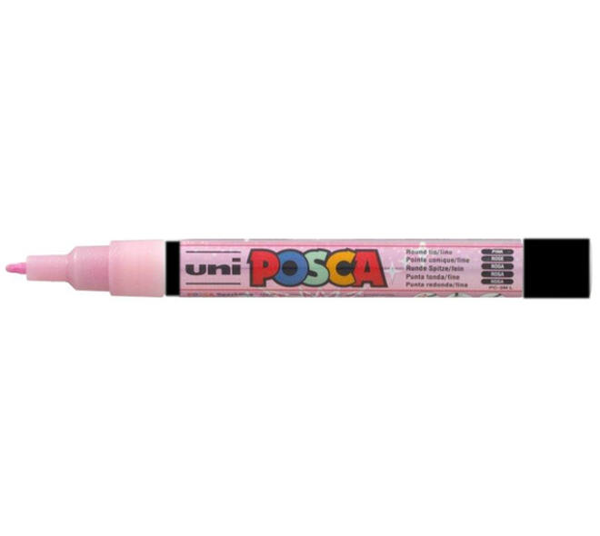 Paintmarker Uni POSCA PC3M fijn glitter roze