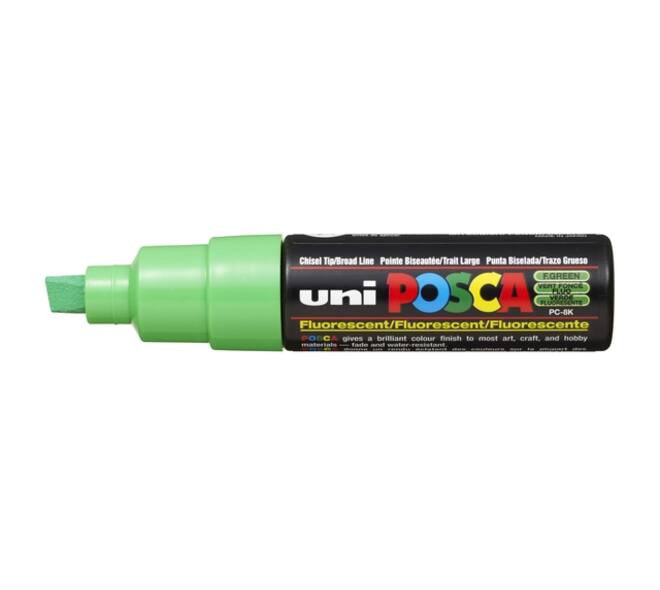 Paintmarker Uni POSCA PC8K breed schuin fluor groen
