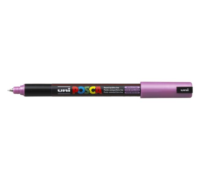 Paintmarker Uni POSCA PC1MR extra fijn metallic roze