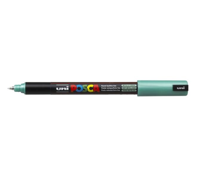 Paintmarker Uni POSCA PC1MR extra fijn metallic groen