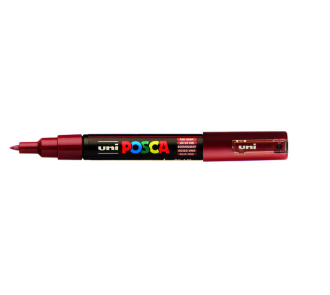 Paintmarker Uni POSCA PC1MC extra fijn wijnrood