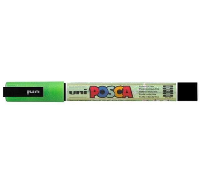 Paintmarker Uni POSCA PC3M fijn glitter donkergroen