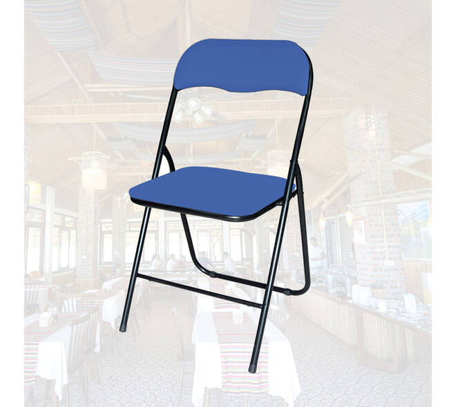 Klapstoel BRASQ FC100 blauw-zwart