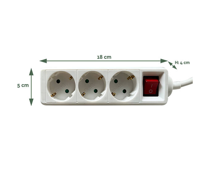 Stekkerdoos BRASQ  3 voudig 3 meter wit