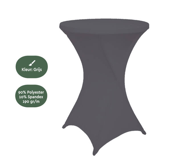 Tafelrok BRASQ voor statafel 80cm antraciet