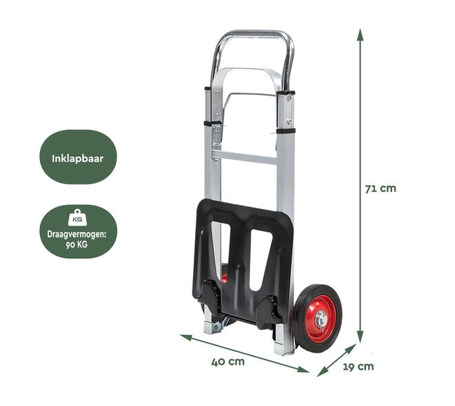 Steekwagen BRASQ stalen plateau 90 kg
