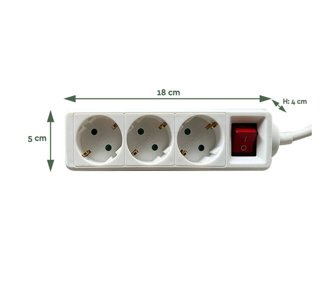 Stekkerdoos BRASQ  3 voudig 1.4 meter wit