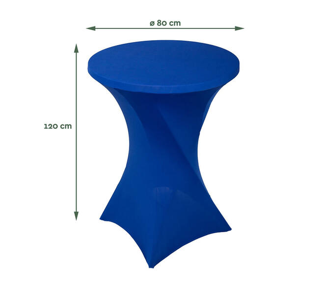 Tafelrok BRASQ voor statafel 80cm blauw