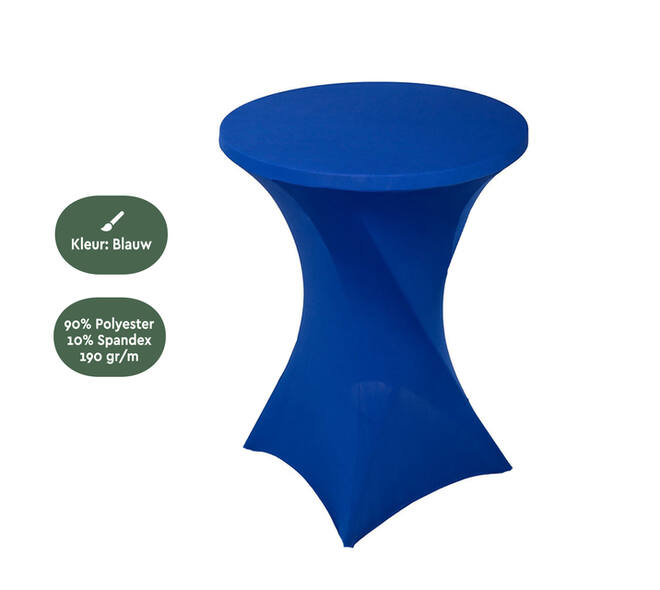 Tafelrok BRASQ voor statafel 80cm blauw