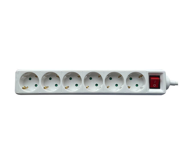 Stekkerdoos BRASQ  6 voudig 3 meter wit